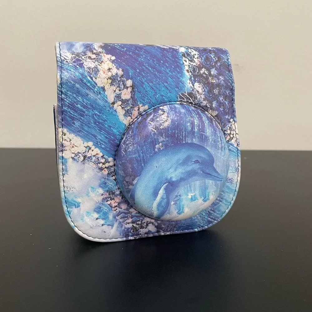 blue dolphin Polaroid case